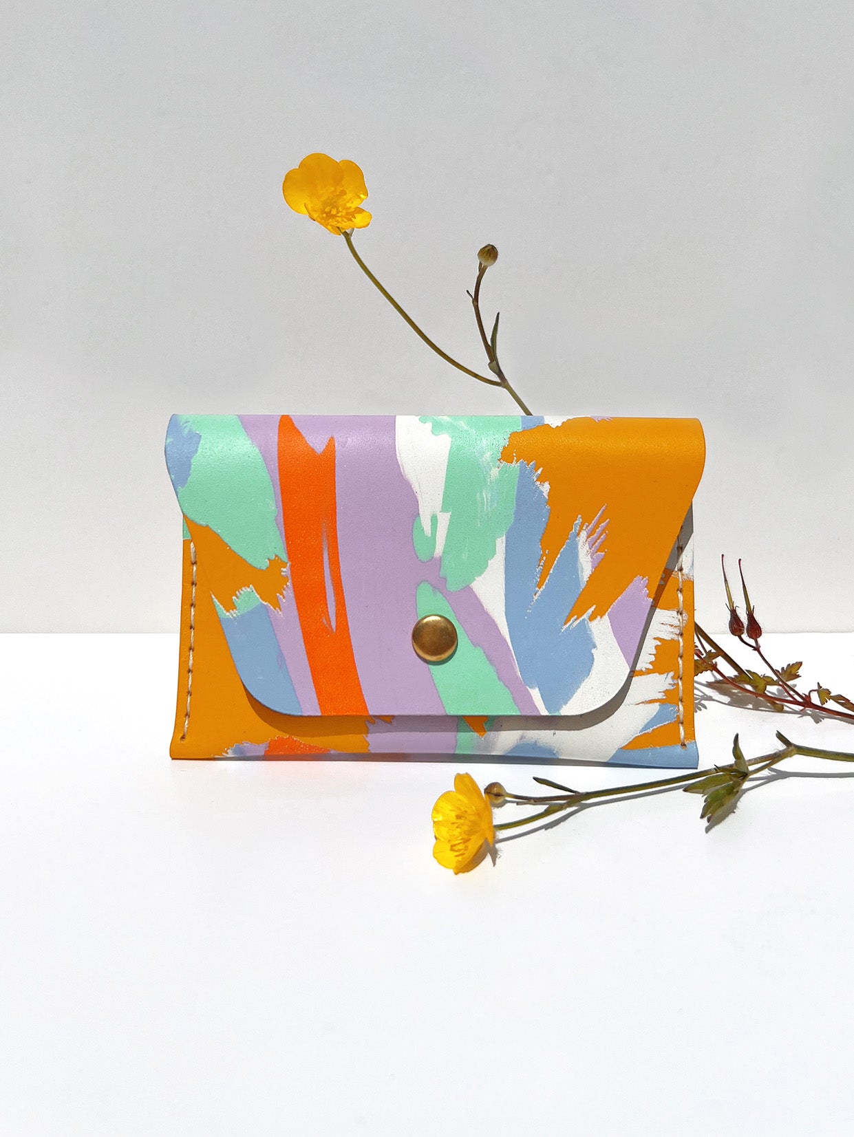 ALVA CARDHOLDER - AMBER (Snap Fastener)