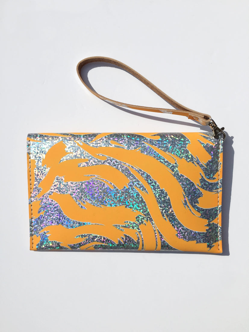NEW WAVE ENVELOPE CLUTCH - DISCO ORANGE
