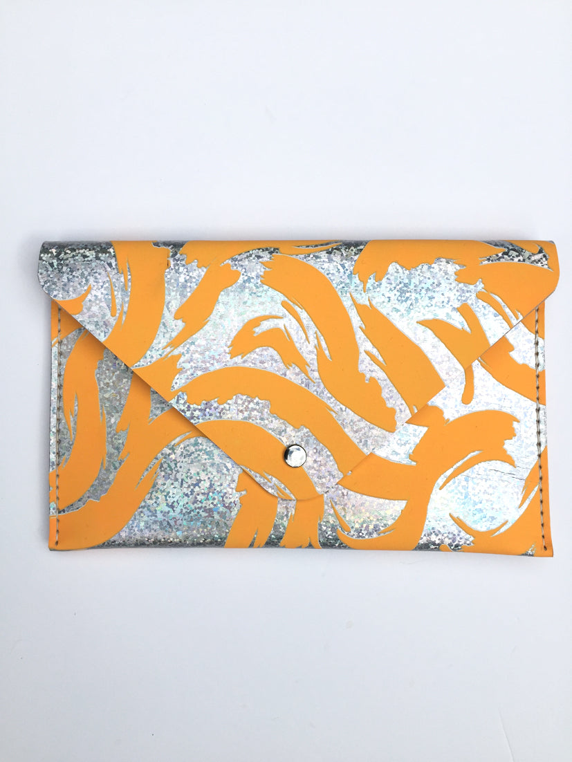 NEW WAVE ENVELOPE CLUTCH - DISCO ORANGE