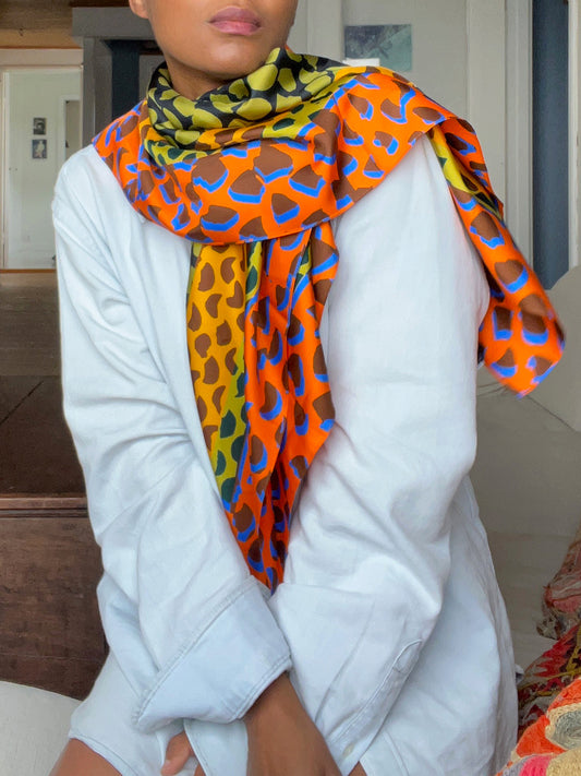 SOLI SILK SCARF - SUNSET (Square)