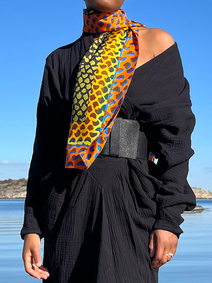 SOLI SILK SCARF - SUNSET (Rectangular)