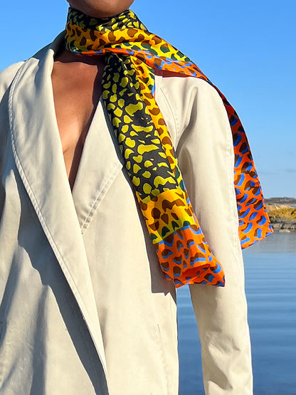 SOLI SILK SCARF - SUNSET (Rectangular)