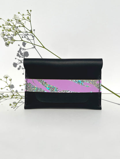 NEW WAVE CARDHOLDER - BLACK DISCO LAVENDER