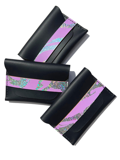NEW WAVE CARDHOLDER - BLACK DISCO LAVENDER